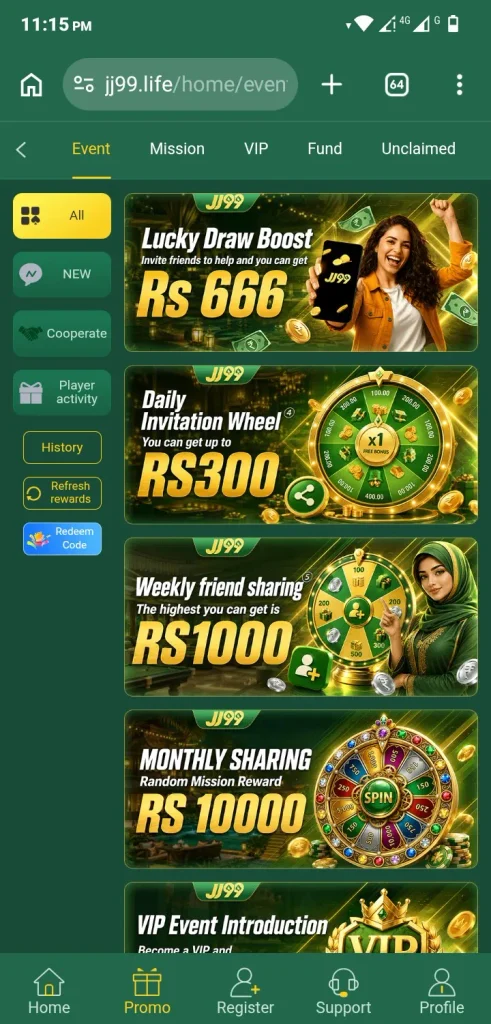 JJ99 Game Bonuses