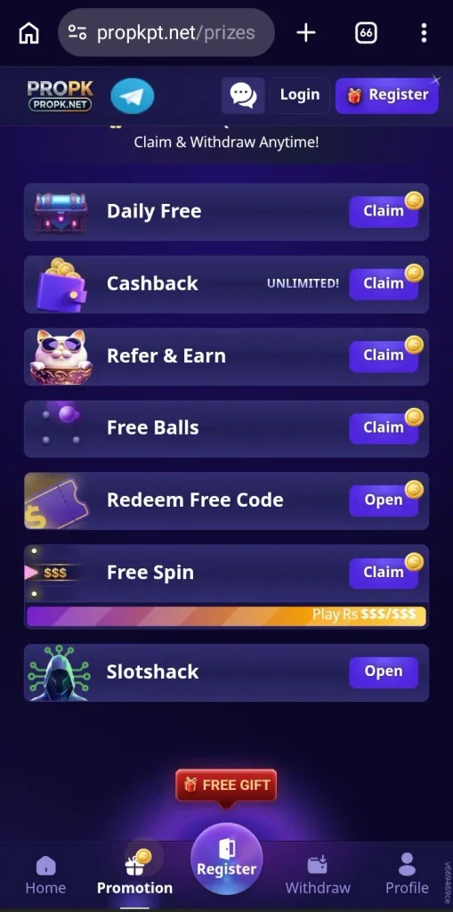 PROPK Game Bonus